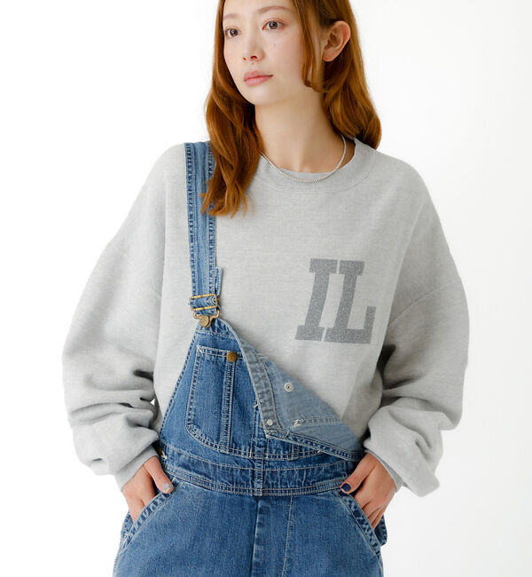 Rouge vif「【REMI RELIEF / レミレリーフ】SP加工起毛裏毛クルー "IL" /」|スウェット・ジャージ|グレー