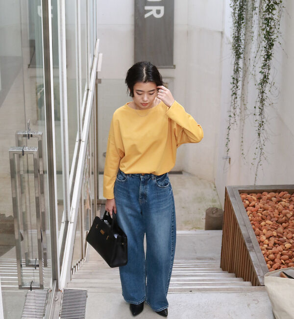 Rouge vif「【一部店舗限定】エコポリコット天竺プルオーバー/ ロングスリーブTシャツ」|Tシャツ・カットソー|