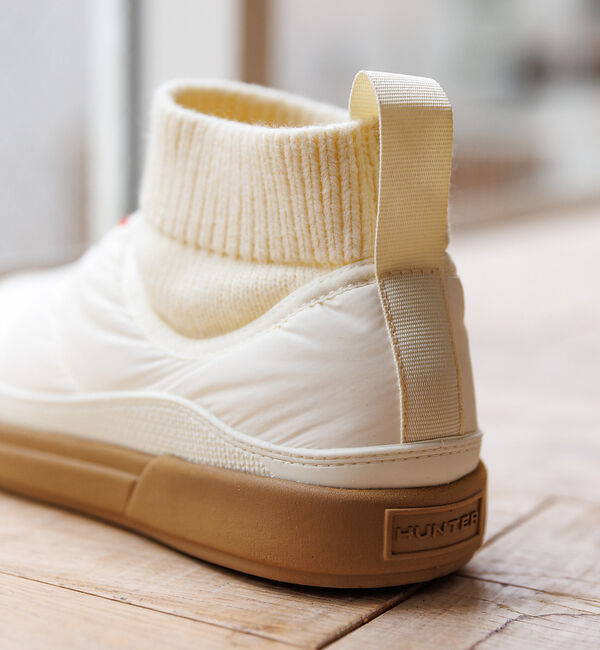 Rouge vif「【HUNTER/ハンター】イン/アウト ニッティド カフ スリッパ― ブーツ/K」|ショートブーツ|