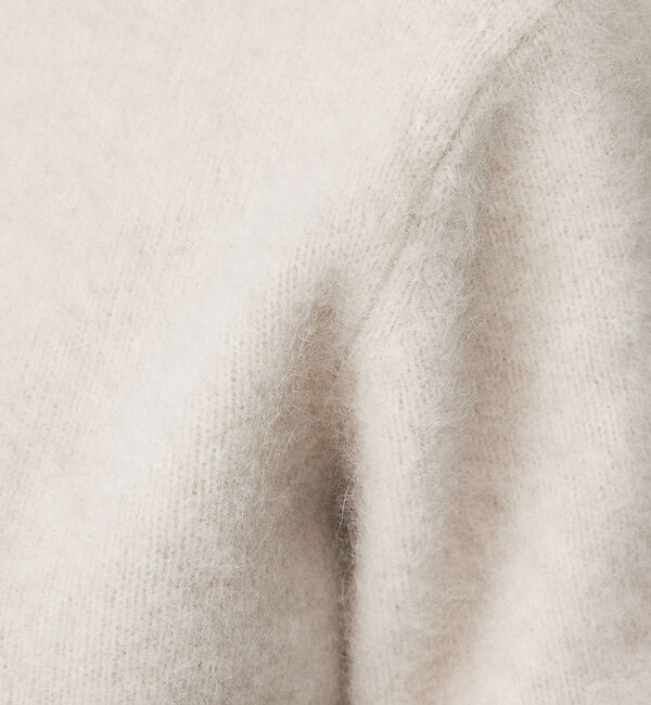 Rouge vif「【Le Melange/ル・メランジュ】前後2WAY クルーネックカーディガン」|ニット・セーター|