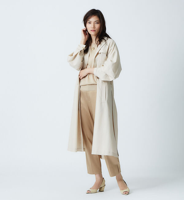 qualite「エアリーオーバーコート」|トレンチコート|