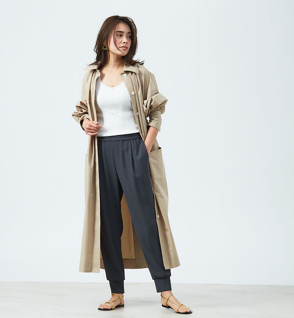 qualite「2WAYコートワンピース」|ステンカラーコート|