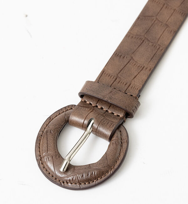 qualite「クルミバックルレザーベルト」|ベルト|