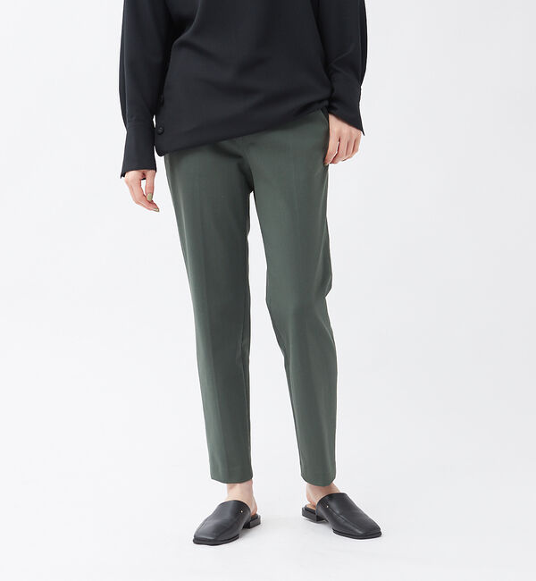 qualite「《2021新色登場》ストレッチシガレットパンツ」|その他|カーキ