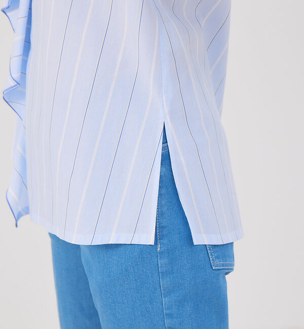 qualite「フリルカラーブラウス」|シャツ・ブラウス|