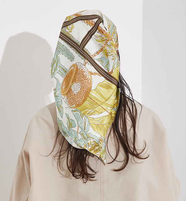 qualite「【manipuri】サキュレントガーデン/88&times;88」|バンダナ・スカーフ|