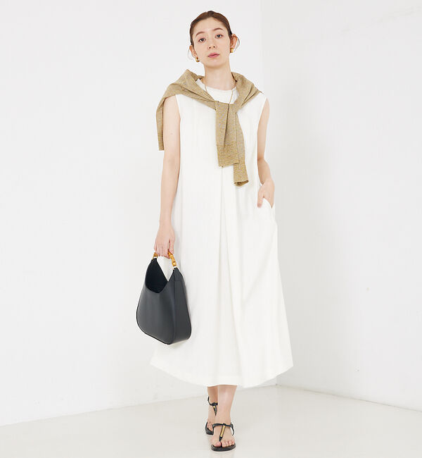 qualite「リネンライクフロントタックワンピース」|ワンピース|