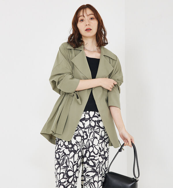 qualite「【撥水】ボックスタックダブルジャケット」|その他|カーキ