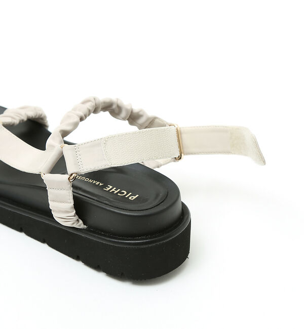 AU BANNISTER「ギャザーベルト フットベッドサンダル」|サンダル|