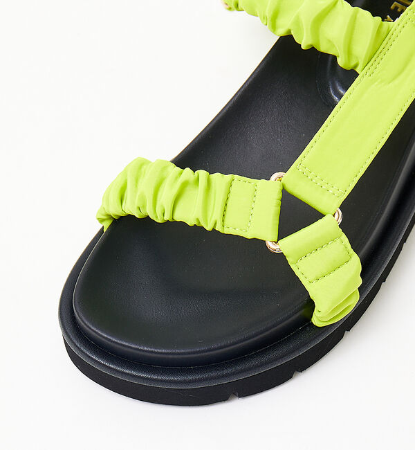 AU BANNISTER「ギャザーベルト フットベッドサンダル」|サンダル|