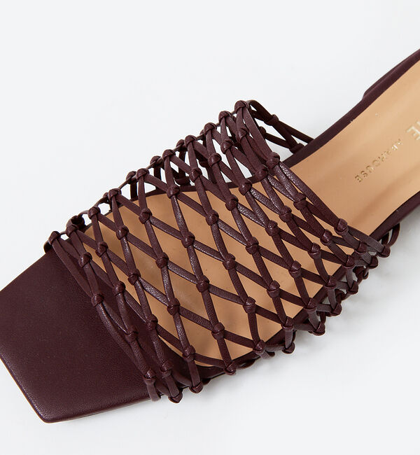 AU BANNISTER「エコレザーメッシュフラットサンダル」|サンダル|