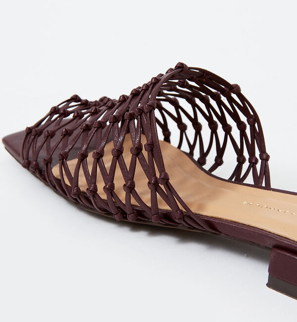 AU BANNISTER「エコレザーメッシュフラットサンダル」|サンダル|