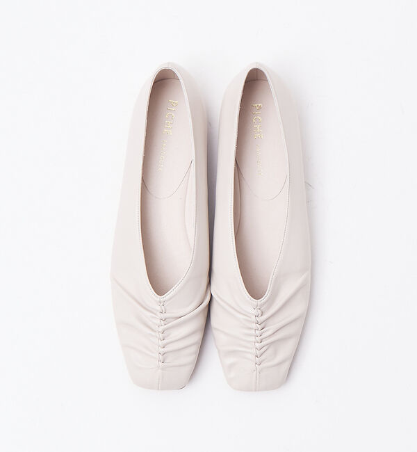 AU BANNISTER「センターシャーリングフラットパンプス」|パンプス|