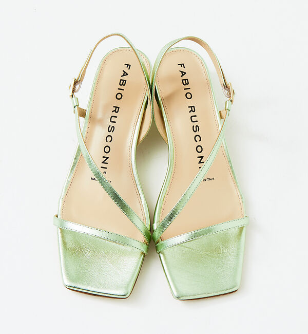 AU BANNISTER「●FABIO RUSCONI メタリック華奢ストラップサンダル」|サンダル|