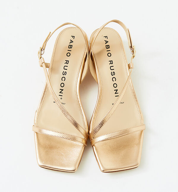 AU BANNISTER「●FABIO RUSCONI メタリック華奢ストラップサンダル」|サンダル|