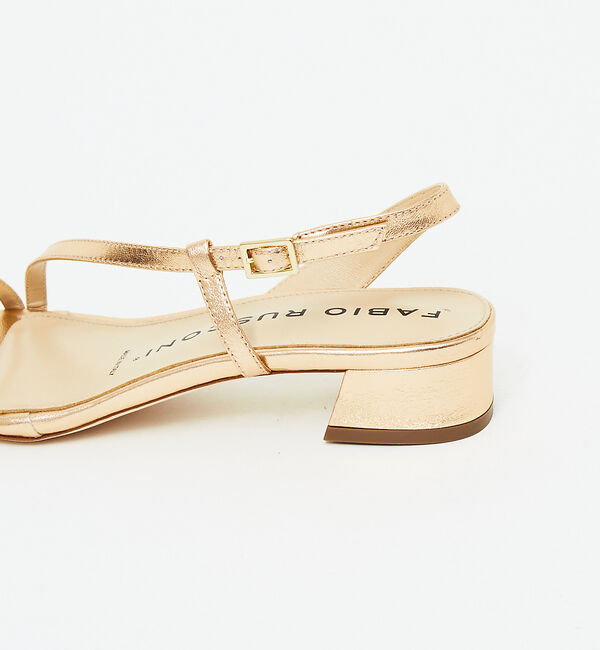 AU BANNISTER「●FABIO RUSCONI メタリック華奢ストラップサンダル」|サンダル|