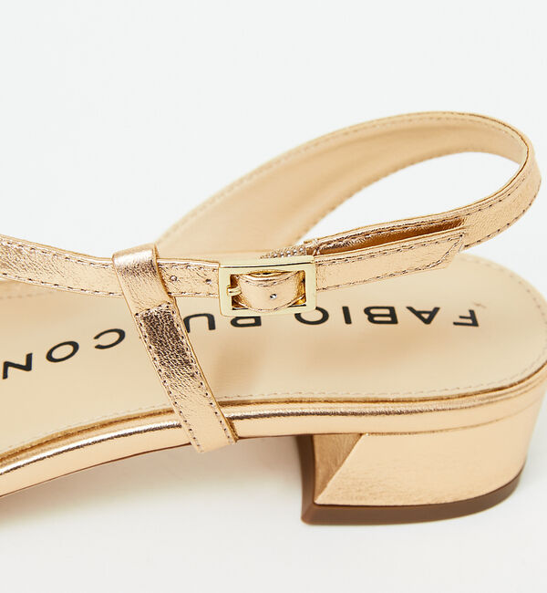 AU BANNISTER「●FABIO RUSCONI メタリック華奢ストラップサンダル」|サンダル|