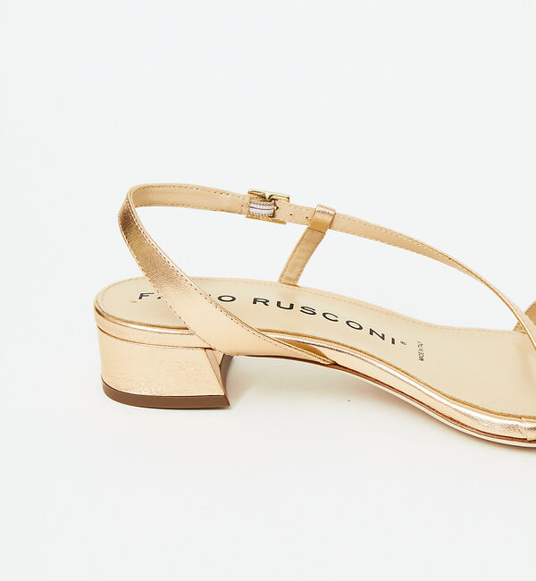 AU BANNISTER「●FABIO RUSCONI メタリック華奢ストラップサンダル」|サンダル|