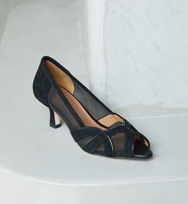 AU BANNISTER「パイピングデザインチュールパンプス」|パンプス|ブラック