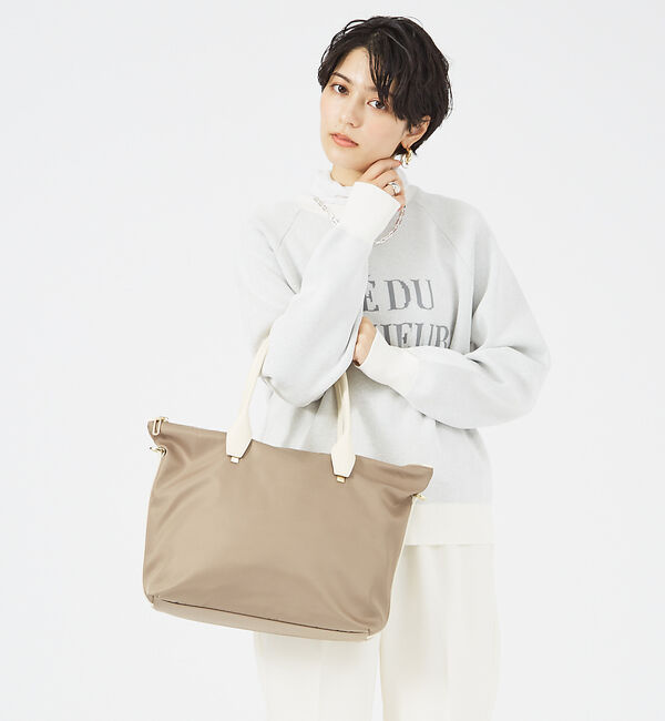 LOWELL things「Sophiny/WフェイスナイロントートBAG」|トートバッグ|ベージュ