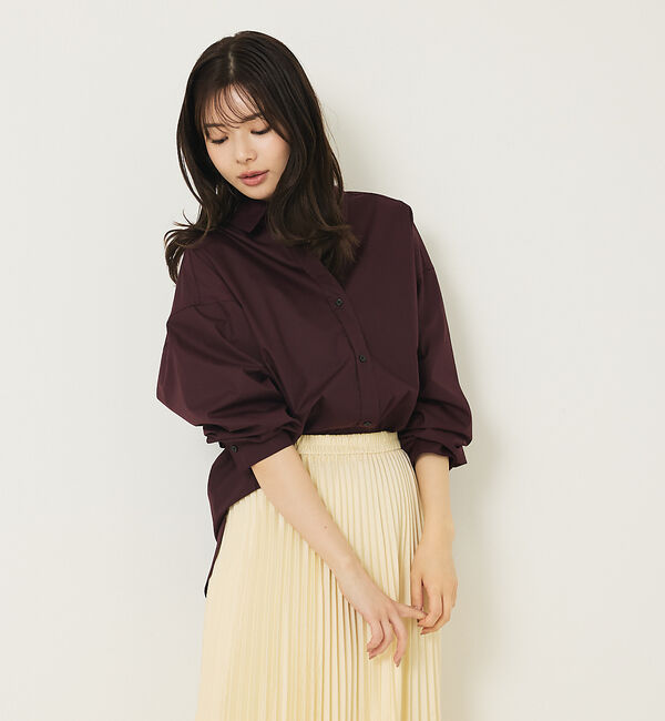 abahouse mavie「メンズライクオーバーシャツ」|シャツ・ブラウス|