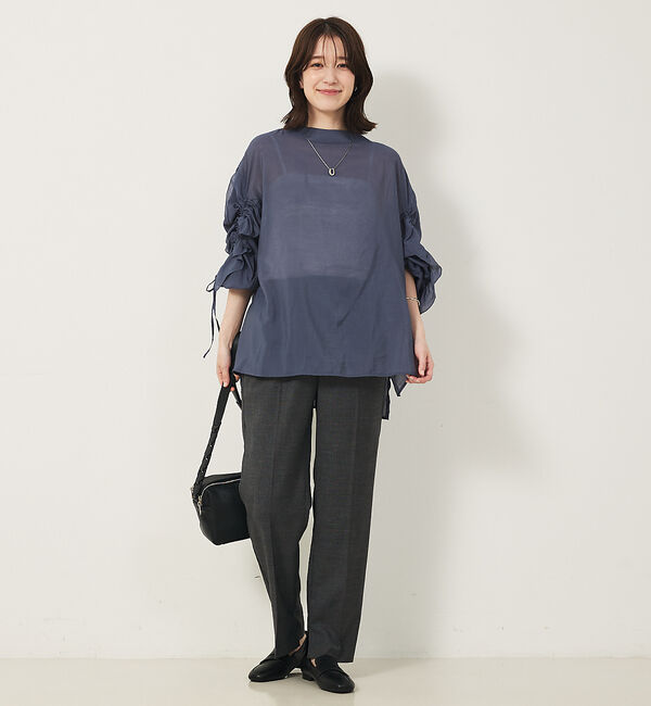 abahouse mavie「フリルギャザーシアーブラウス」|シャツ・ブラウス|