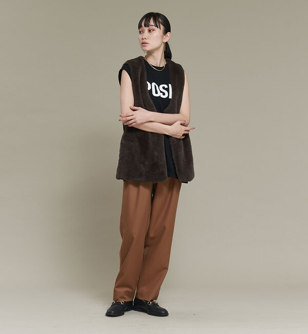 NOMINE「【セットアップ可能】ウールライクタックパンツ」|スラックス|