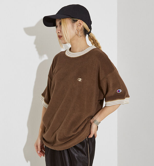 NOMINE「【WEB限定】Champion パイル Tシャツ」|Tシャツ・カットソー|ブラウン