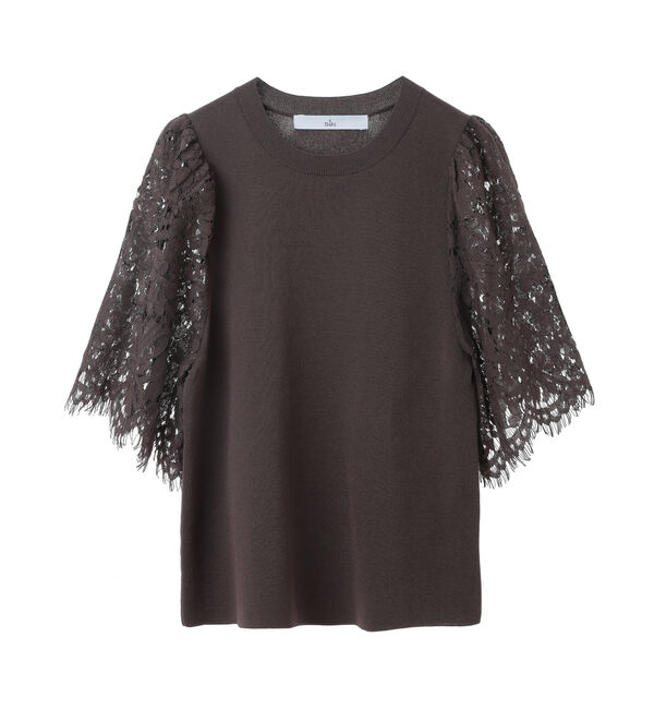 TIARA「レーススリーブコンパクトニット」|ニット・セーター|