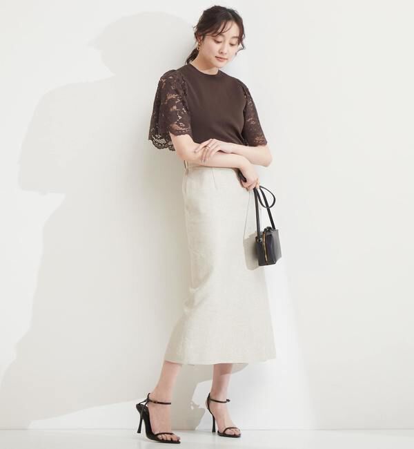 TIARA「レーススリーブコンパクトニット」|ニット・セーター|