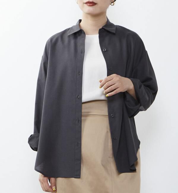 TIARA「2WAYカシュクールシャツ」|シャツ・ブラウス|チャコールグレー