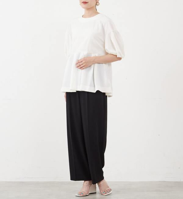 TIARA「ドロップショルダーペプラムブラウス」|シャツ・ブラウス|