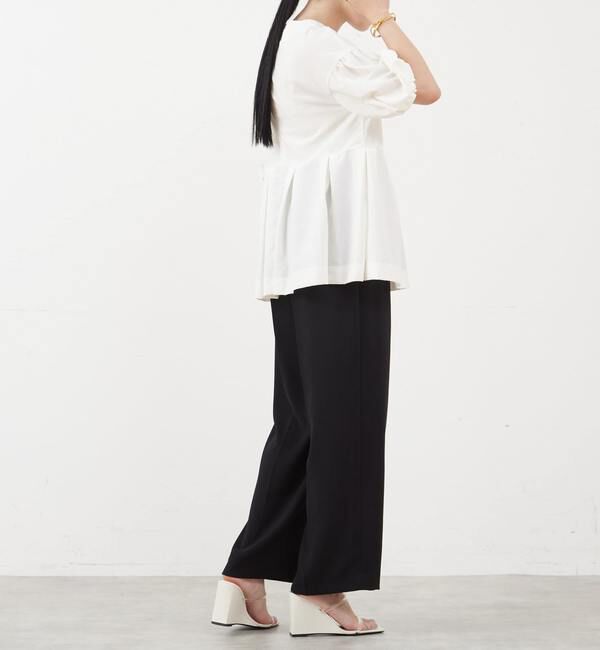 TIARA「ドロップショルダーペプラムブラウス」|シャツ・ブラウス|