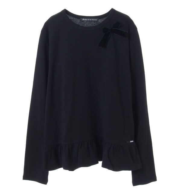  「【Bilitis dix-sept ans/ビリティス・ディセッタン】裾フリルカットソー」|Tシャツ・カットソー|ブラック