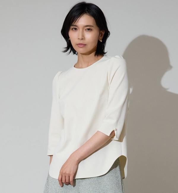 TIARA「パールアクセントトップス」|シャツ・ブラウス|オフホワイト