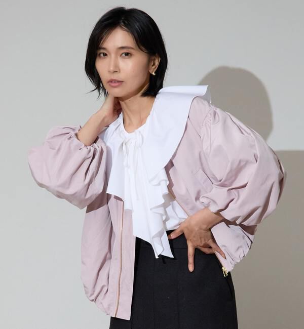 TIARA「ギャザーMA1」|ブルゾン・スタジャン|ピンク