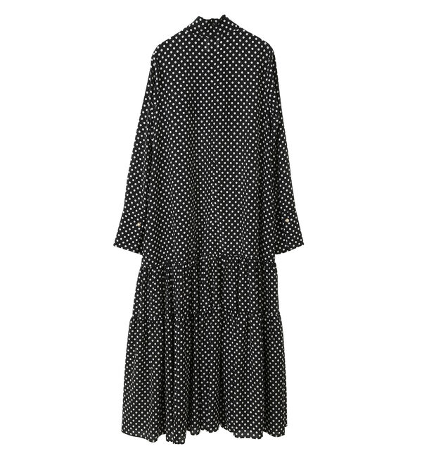 TIARA「ドットプリントボウタイティアードワンピース」|ワンピース|