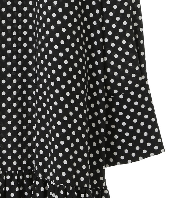 TIARA「ドットプリントボウタイティアードワンピース」|ワンピース|