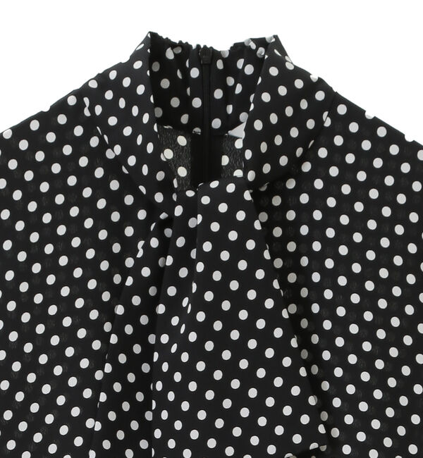 TIARA「ドットプリントボウタイティアードワンピース」|ワンピース|