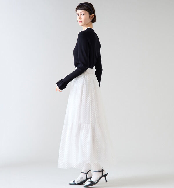 TIARA「ドットプリントチュールスカート」|スカート|