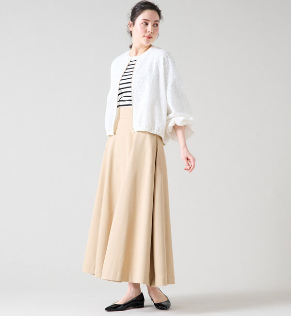 TIARA「レースブルゾン」|ノーカラージャケット|