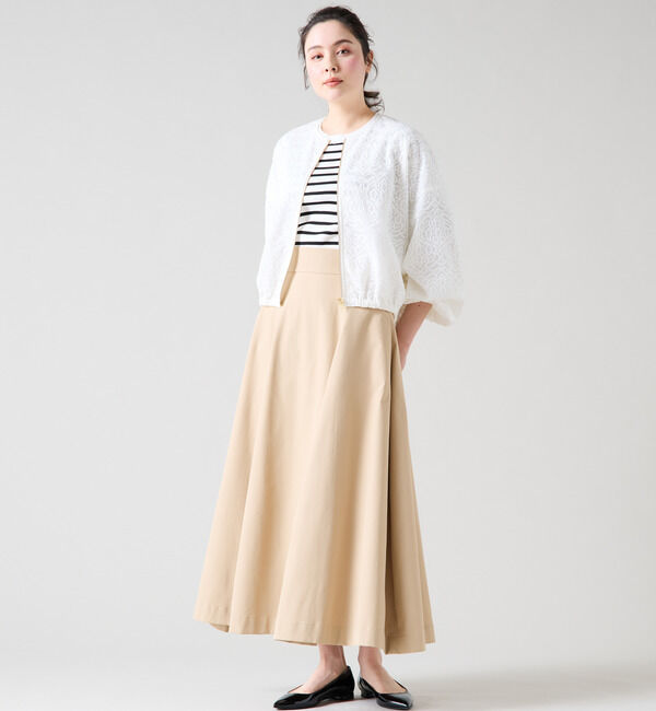 TIARA「レースブルゾン」|ノーカラージャケット|