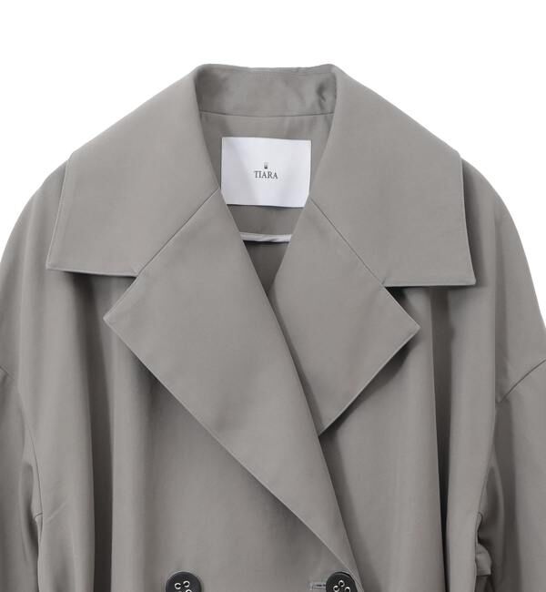 TIARA「ダブルブレストワイドコート」|トレンチコート|