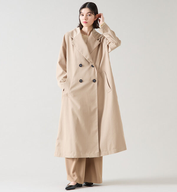 TIARA「ダブルブレストワイドコート」|トレンチコート|