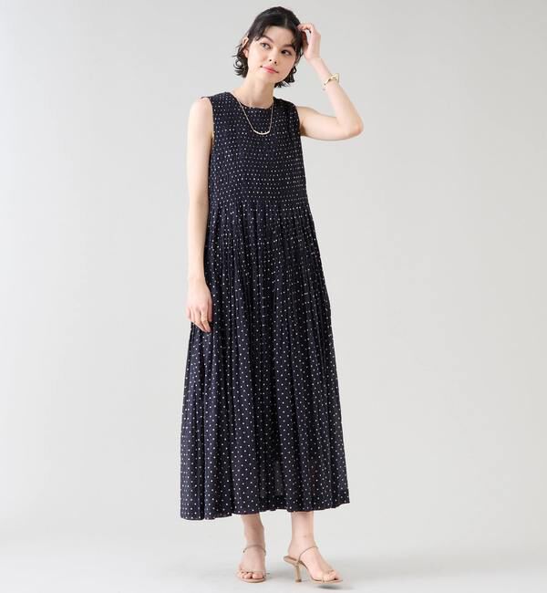 TIARA「《別注》【ne Quittez pas/ヌキテパ】ノースリーブドットワンピース」|ワンピース|