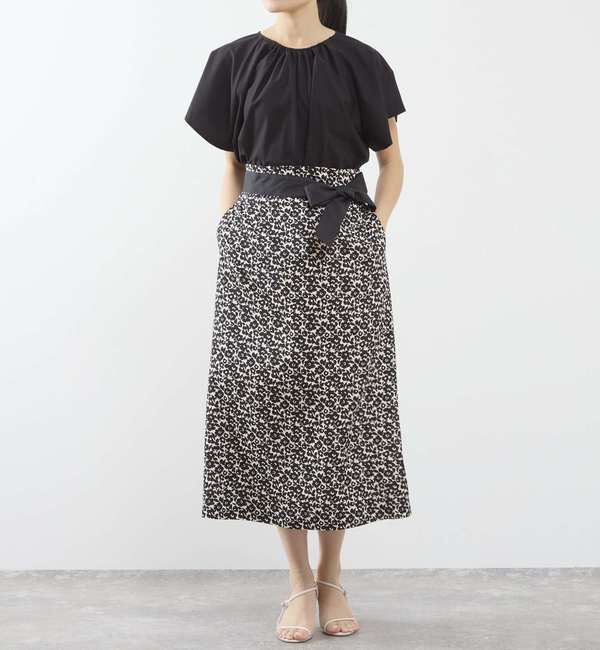 TIARA「Pansyプリントリボンベルトスカート（セットアップ可）」|スカート|