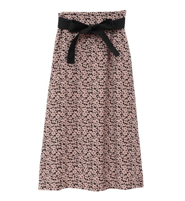 TIARA「Pansyプリントリボンベルトスカート（セットアップ可）」|スカート|