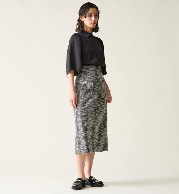 TIARA「ボタン付ツイーディスカート」|スカート|