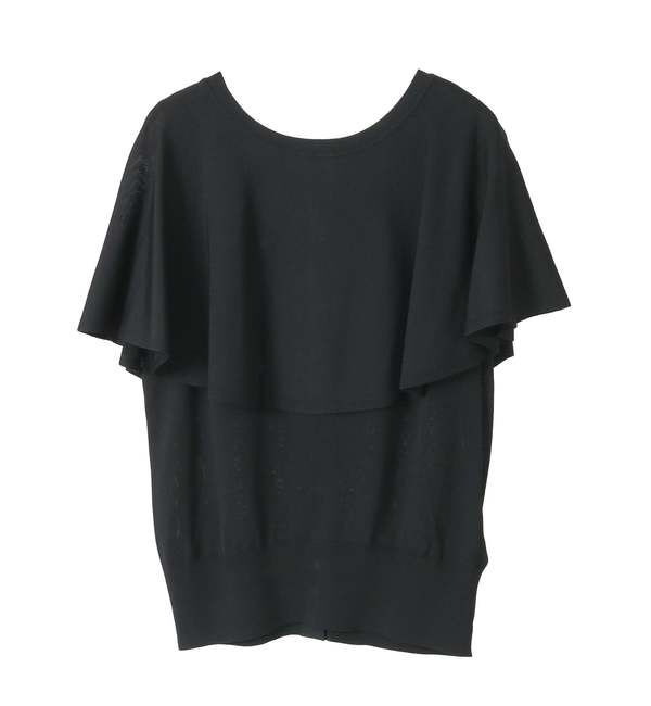 TIARA「ケープカラーニット」|ニット・セーター|ブラック