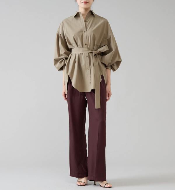 TIARA「ギャザースリーブシャツ」|シャツ・ブラウス|